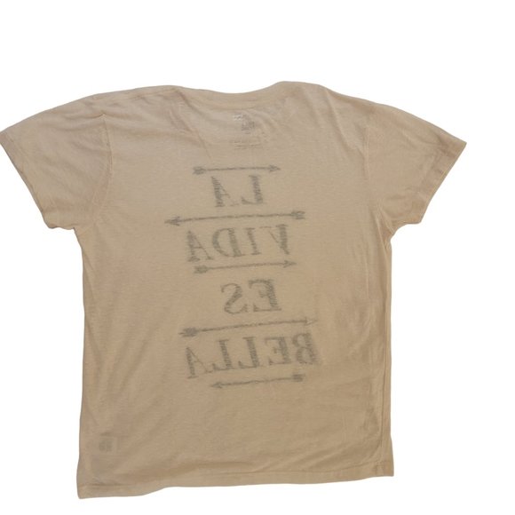 Billabong Womens La Vida Es Bella “Life is Beautiful” Burnout Tee Size Medium - Picture 3 of 4